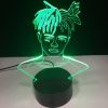The Raper Figure 3D illusion Lamp Decoration Night Lights Jahseh Dwayne Ricardo Onfroy souvenir Gifts For 3 - XXXTentacion Shop