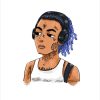 XXXTentation draw profil cartoon RIP legend Rap Emo Canvas print Official Haikyuu Merch