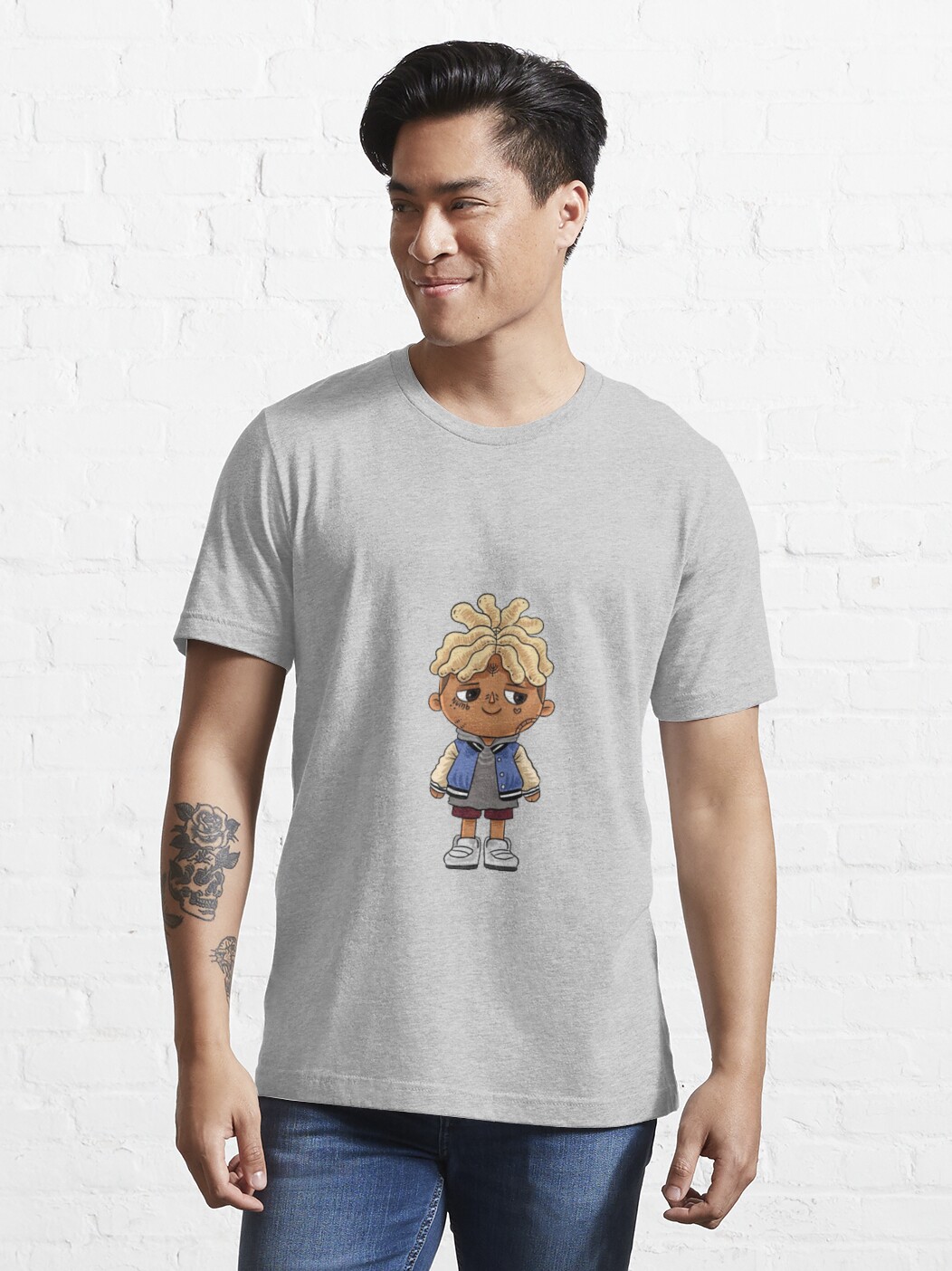 ssrcoslim fit t shirtmensheather greyfronttall three quarter2000x2000 11 - XXXTentacion Shop