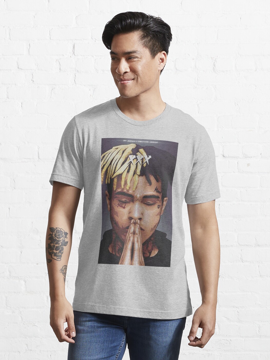 ssrcoslim fit t shirtmensheather greyfronttall three quarter2000x2000 2 - XXXTentacion Shop