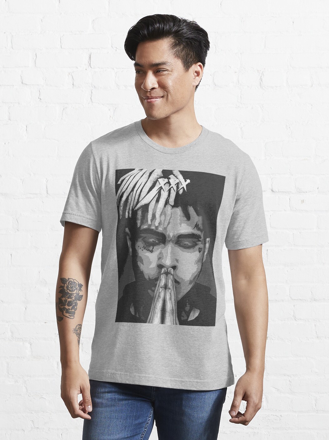 ssrcoslim fit t shirtmensheather greyfronttall three quarter2000x2000 21 - XXXTentacion Shop