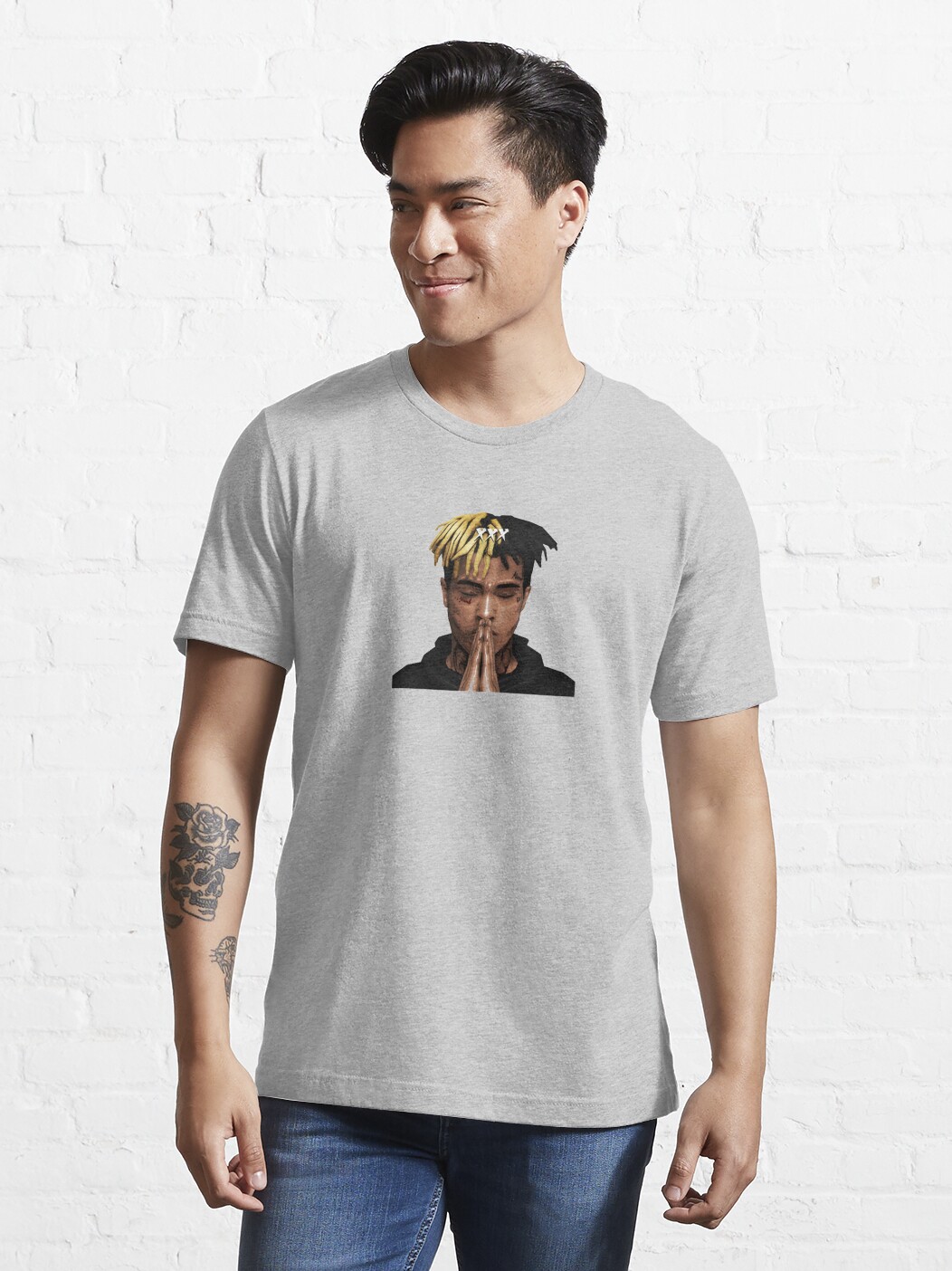 ssrcoslim fit t shirtmensheather greyfronttall three quarter2000x2000 24 - XXXTentacion Shop