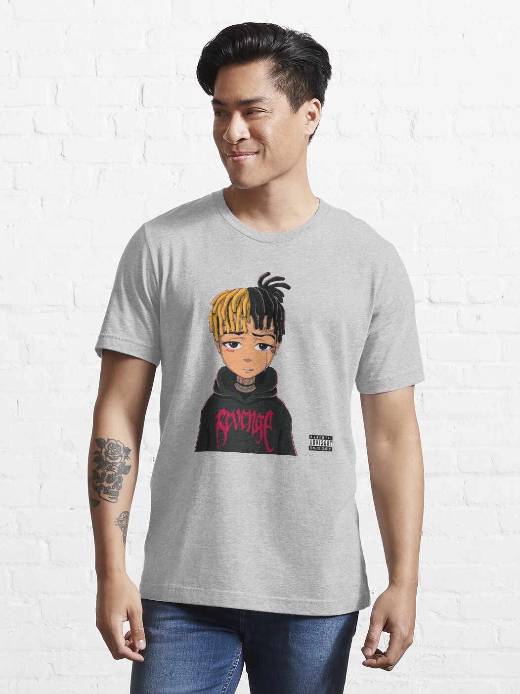 ssrcoslim fit t shirtmensheather greyfronttall three quarter2000x2000 28 - XXXTentacion Shop