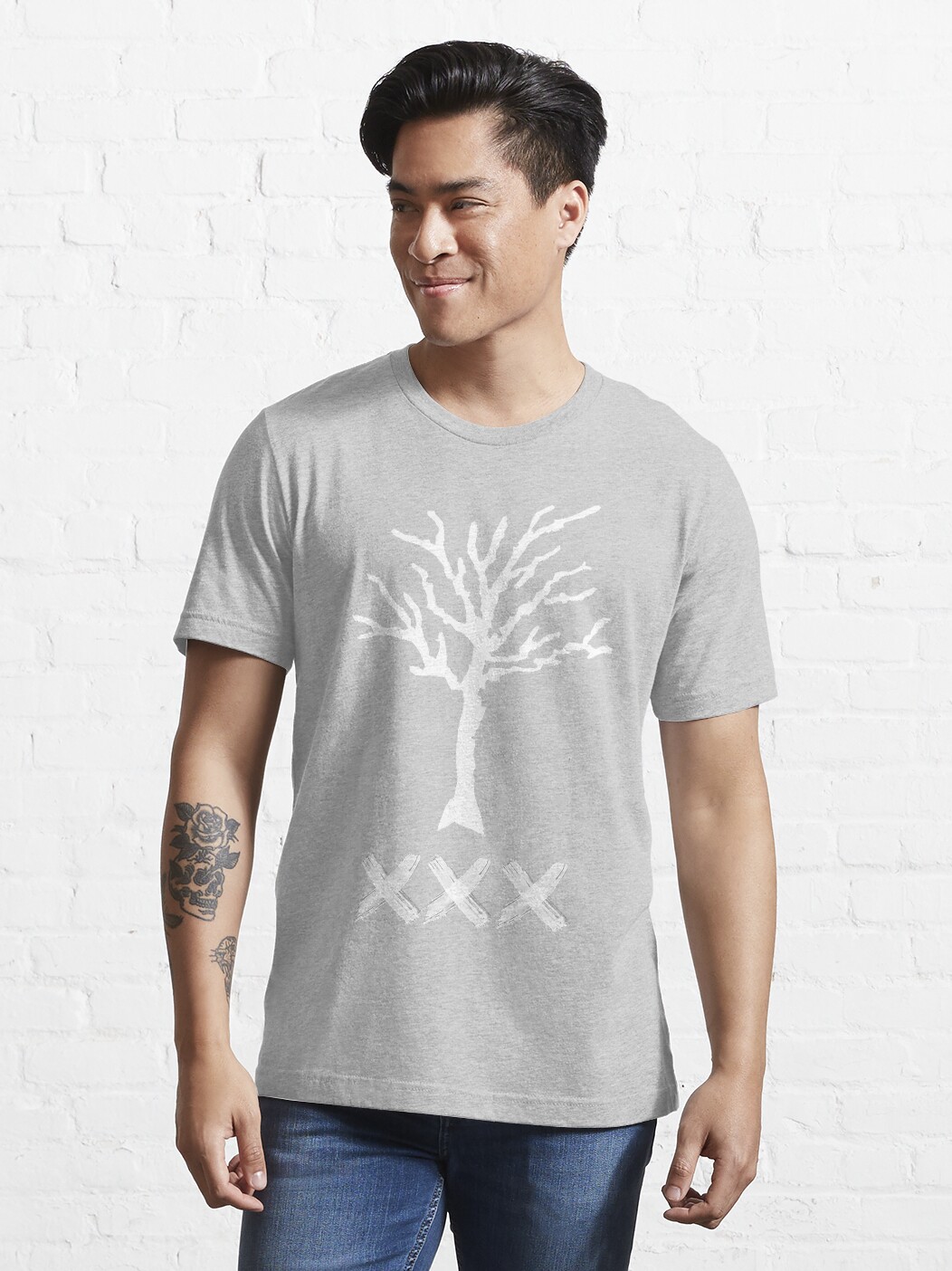 ssrcoslim fit t shirtmensheather greyfronttall three quarter2000x2000 8 - XXXTentacion Shop