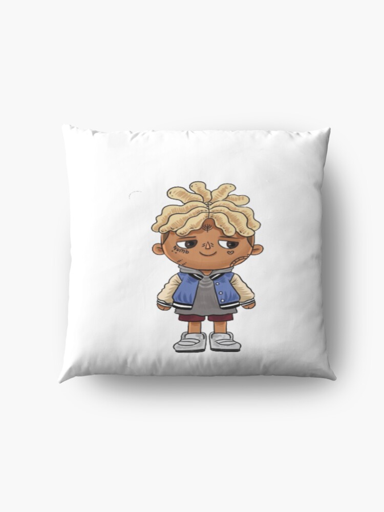 Rap Little Kids XXXTENTATION draw cartoon RIP legend Rap Throw pillow Official Haikyuu Merch