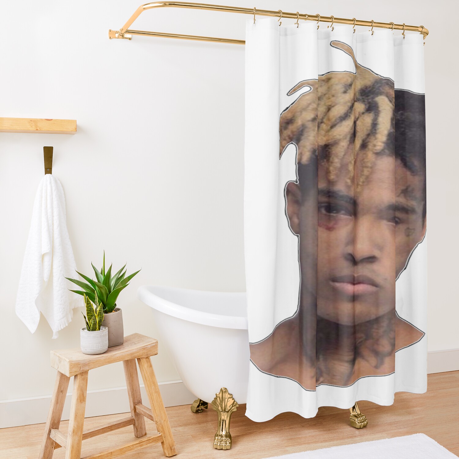XXX On A Mugshot Shower curtain Official Haikyuu Merch